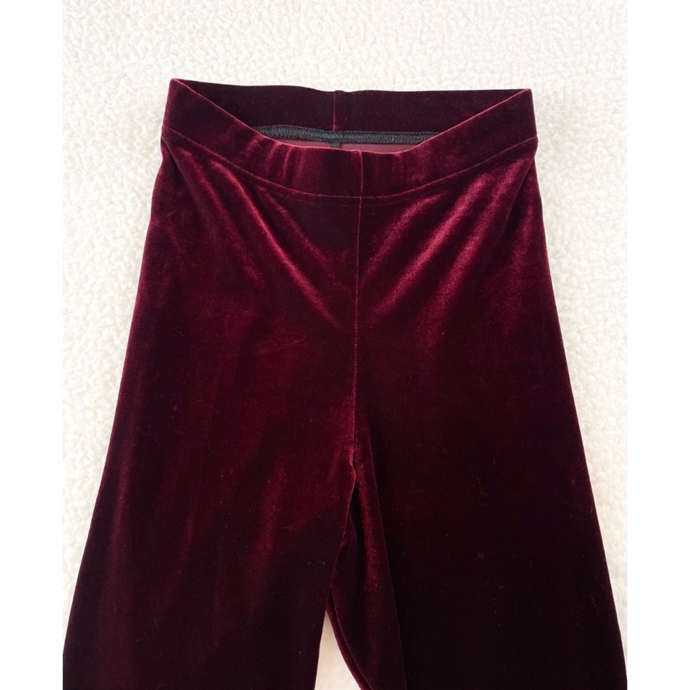 BLACKMILK • Burgundy/Maroon/Mulled Wine High-Waisted Velvet Leggings, XS - Picture 8 of 16